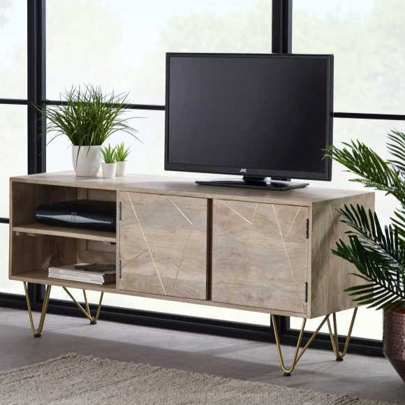 Light Gold Plasma TV Stand