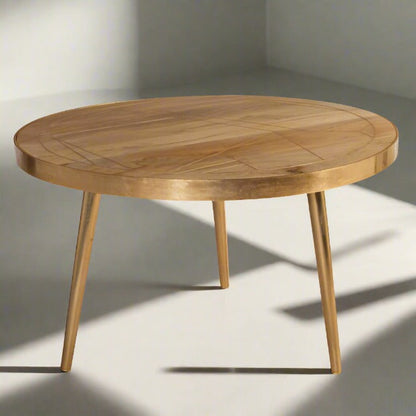 Light Gold Round Coffee Table
