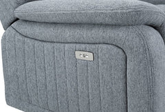Linden Fabric Electric Recliner Arm Chair In Grey