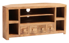 Toko Light Mango Corner TV Stand - UK - Furniture One Shop