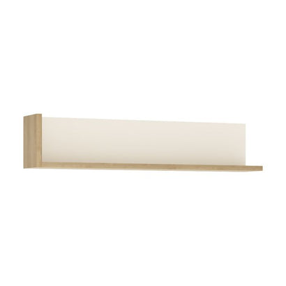Lyon 120cm Wall Shelf in Riviera Oak/White - Furniture One Shop