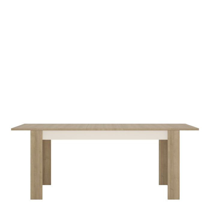 Lyon Large Extending Dining Table 160-200cm in Riviera Oak/White High Gloss