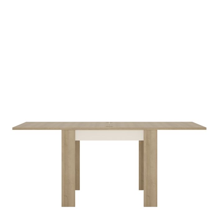 Lyon Small Extending Dining Table 90-180cm in Riviera Oak/White High Gloss