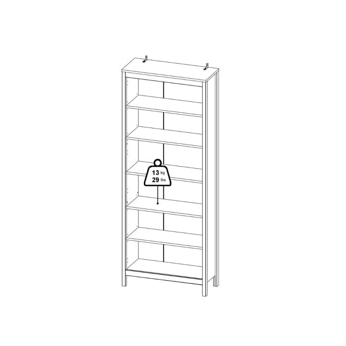 Madrid Bookcase in Black