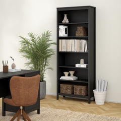 Madrid Bookcase in Black - Furniture One Shop