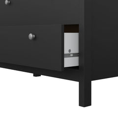 Madrid Chest 3 drawers in Matt Black - Furniture One Shop