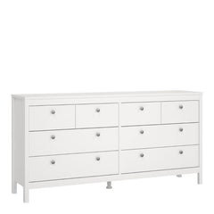 Madrid Double dresser 4+4 drawers in White