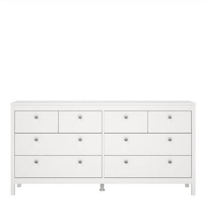 Madrid Double dresser 4+4 drawers in White