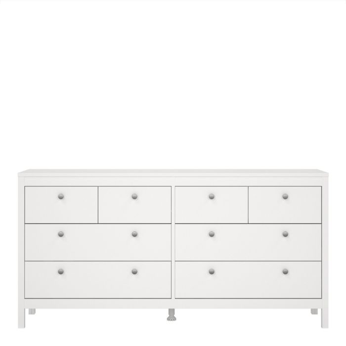 Madrid Double dresser 4+4 drawers in White