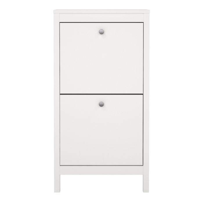 Madrid Shoe Cabinet 2 Flip Down Doors White