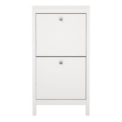 Madrid Shoe Cabinet 2 Flip Down Doors White