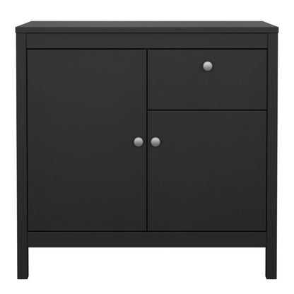 Madrid Sideboard 2 Doors 1 Drawer in Matt Black