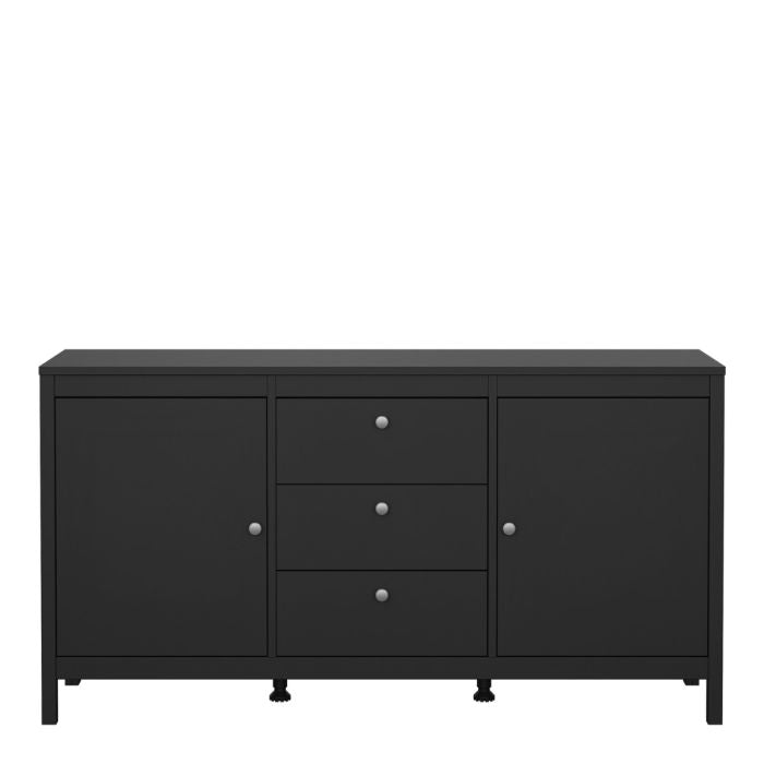 Madrid Sideboard 2 doors + 3 drawers in Matt Black