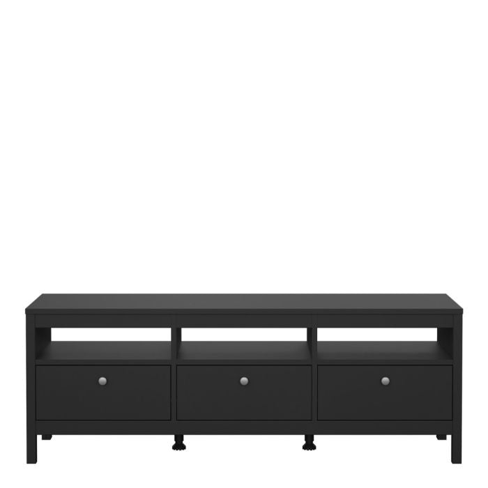 Madrid Tv-unit 3 drawers in Matt Black