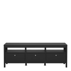 Madrid Tv-unit 3 drawers in Matt Black