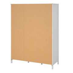 Madrid Wardrobe with 2 Doors 1 Mirror Door 2 Drawers White - Furniture One Shop