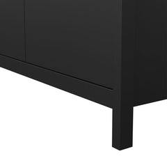 Madrid Wardrobe with 2 Doors in Matt Black - Furniture One Shop