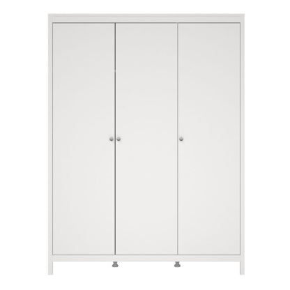 Madrid Wardrobe with 3 Doors in White