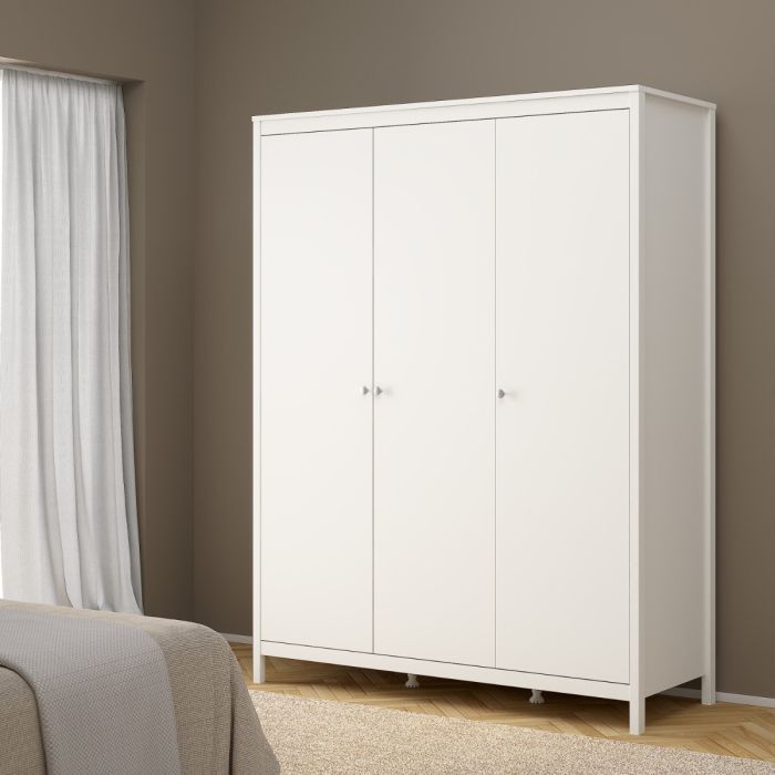 Madrid Wardrobe with 3 Doors in White