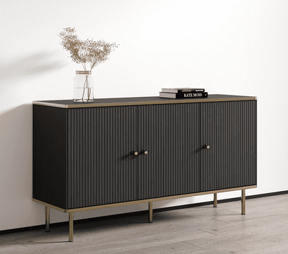 Maison Black And Gold 3 Door Sideboard