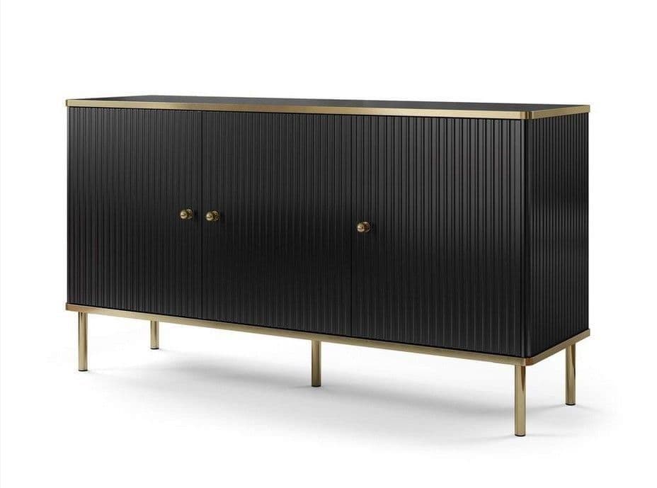 Maison Black And Gold 3 Door Sideboard