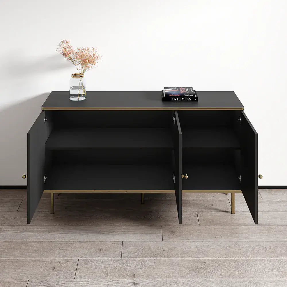Maison Black And Gold 3 Door Sideboard