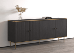Maison Black And Gold 4 Door Wide Sideboard