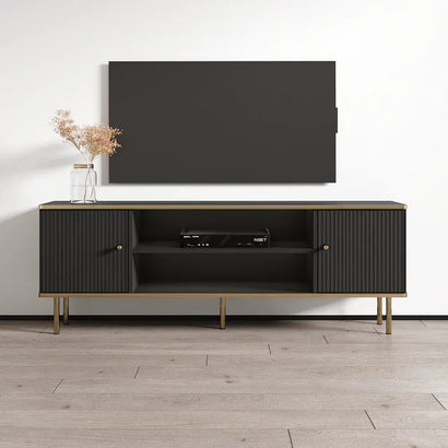 Maison Black And Gold TV Unit