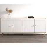 Maison White And Gold 4 Door Wide Sideboard