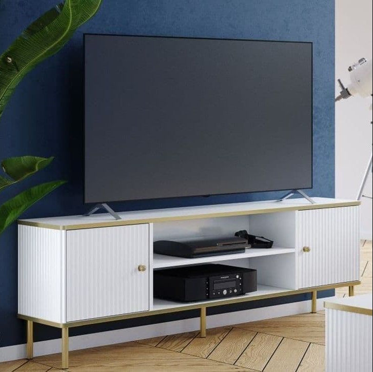 Maison White And Gold TV Unit