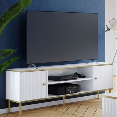 Maison White And Gold TV Unit