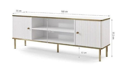 Maison White And Gold TV Unit