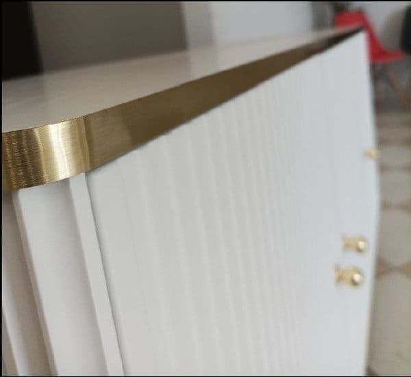 Maison White And Gold TV Unit