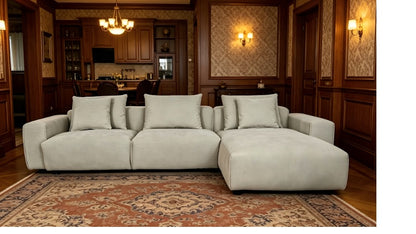 Malibu Universal L-shape Corner Sofa In Beige - Furniture One Shop