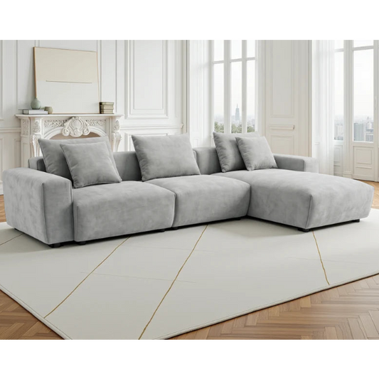 Malibu Universal L-shape Corner Sofa In Grey