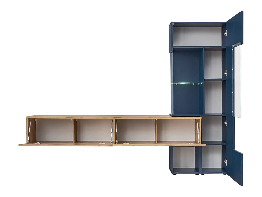 Marino Wooden Entertainment Unit in Navy & Oak Flagstaff