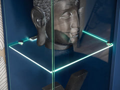 Marino Wooden Entertainment Unit in Navy & Oak Flagstaff - Furniture One Shop