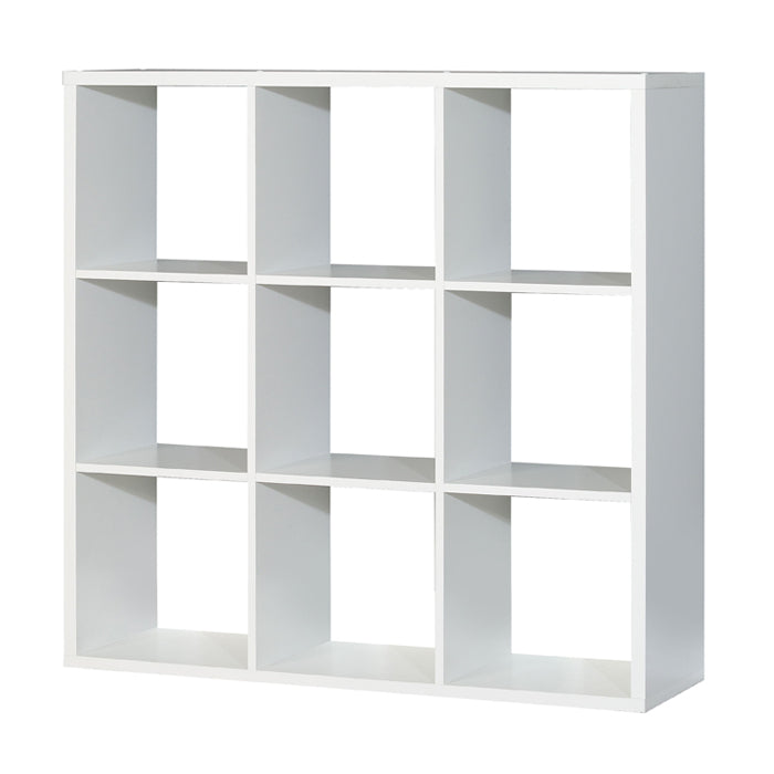 Mauro Large Wide 3x3 Bookcase in Matt White