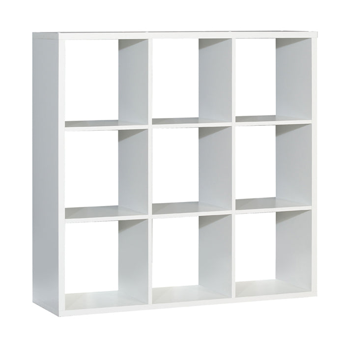 Mauro Large Wide 3x3 Bookcase in Matt White