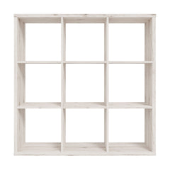 Mauro Large Wide 3x3 Bookcase in Sand Oak - Furniture One Shop