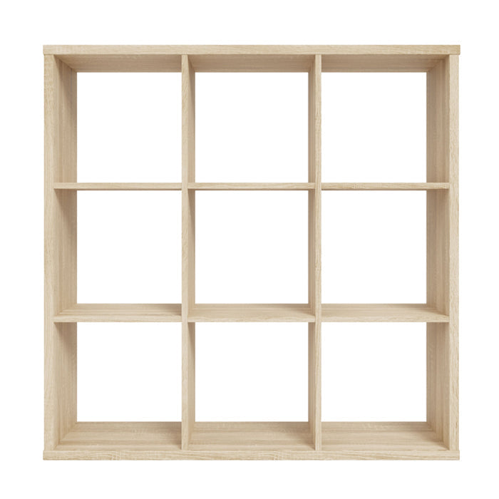 Mauro Large Wide 3x3 Bookcase in Sonoma Oak