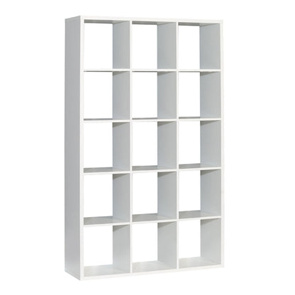 Mauro Tall Wide 3x5 Bookcase in Matt White