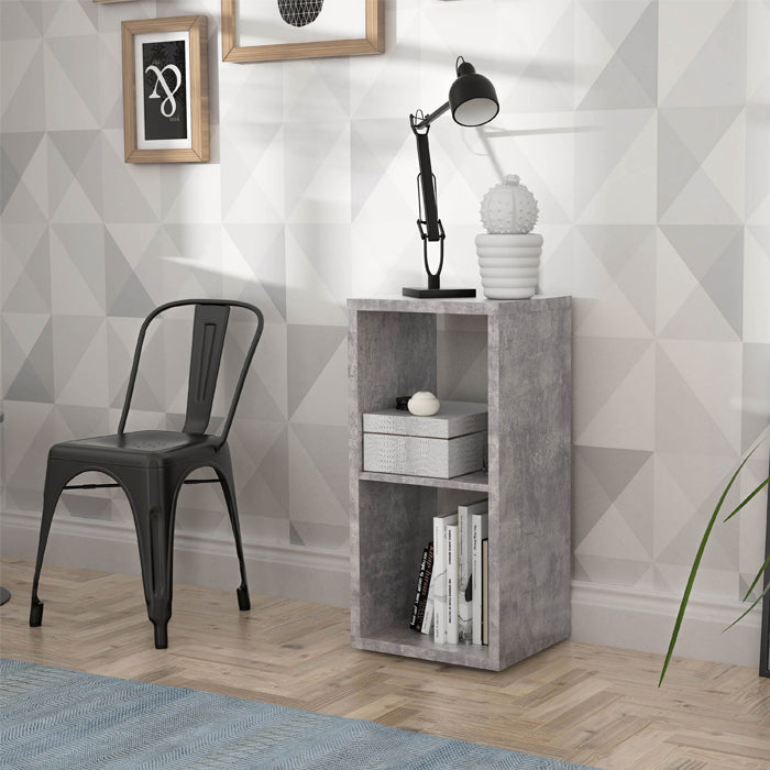 Mauro Medium Bookcase in Concrete Grey