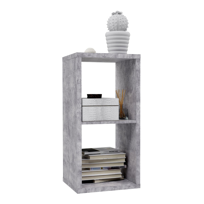 Mauro Medium Bookcase in Concrete Grey