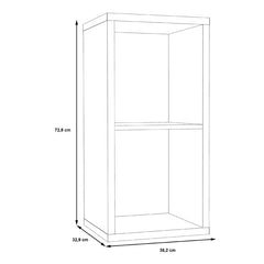 Mauro Medium Bookcase in Concrete Grey - Furniture One Shop