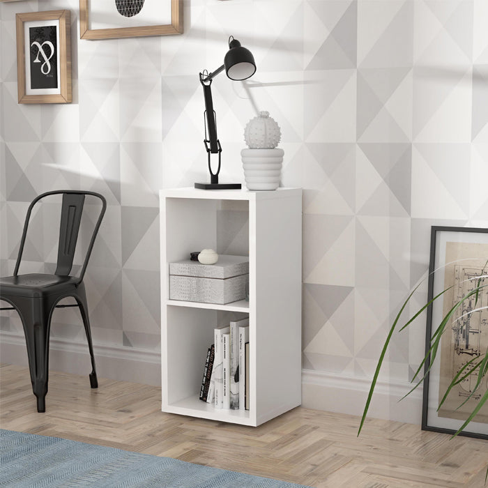 Mauro Medium Bookcase in Matt White - Furniture One Shop