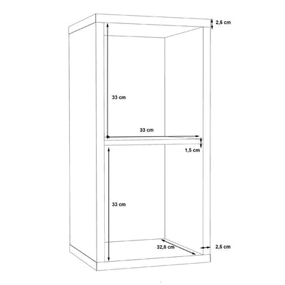 Mauro Medium Bookcase in Matt White