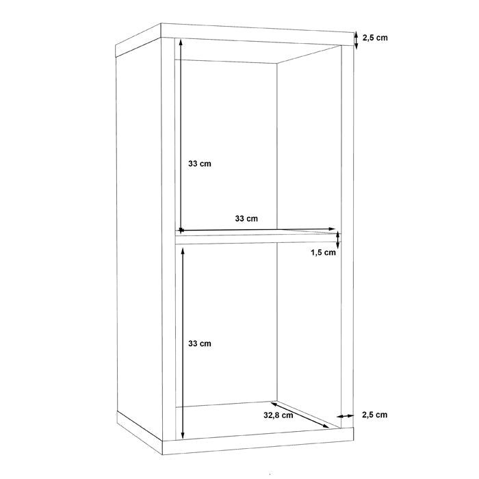 Mauro Medium Bookcase in Matt White