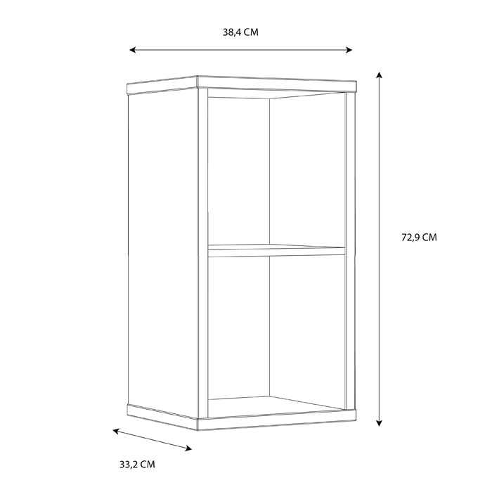 Mauro Medium Bookcase in White High Gloss