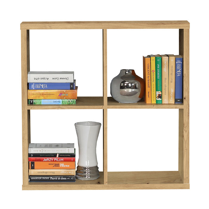 Mauro Medium Wide 2x2 Bookcase in Artisan Oak